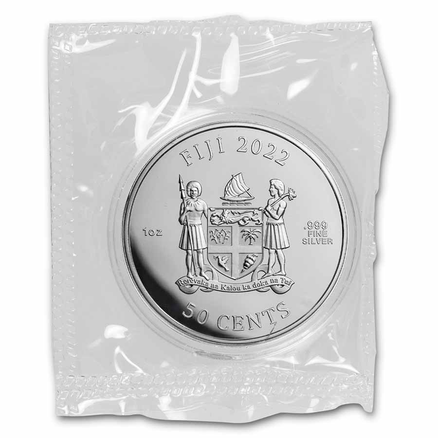 2022 フィジー 侍 古代戦士 カラー 1オンス 銀貨 2022 Fiji 1 oz Silver Ancient Warriors: Samurai Proof Like
